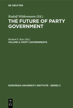Katz | Party Governments | Buch | 978-3-11-010940-5 | sack.de