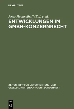 Hommelhoff / Roth / Semler |  Entwicklungen im GmbH-Konzernrecht | Buch |  Sack Fachmedien