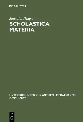 Dingel |  Scholastica materia | Buch |  Sack Fachmedien