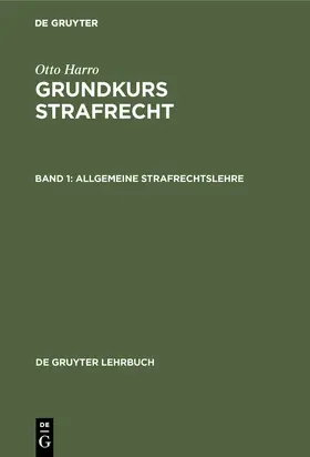 Harro |  Allgemeine Strafrechtslehre | Buch |  Sack Fachmedien