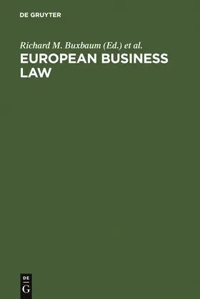 Buxbaum / Hirsch / Hopt |  European Business Law | Buch |  Sack Fachmedien