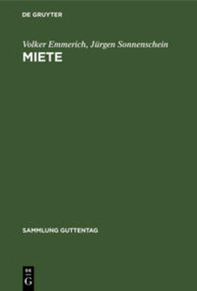 Sonnenschein / Emmerich | Miete | Buch | 978-3-11-011797-4 | sack.de