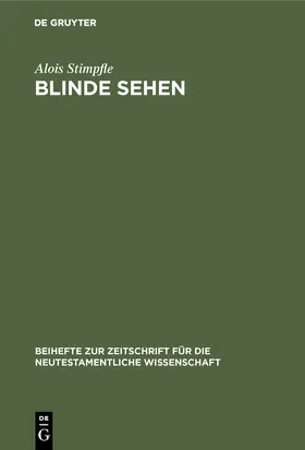 Stimpfle | Blinde sehen | Buch | 978-3-11-012017-2 | sack.de