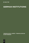  German Institutions | Buch |  Sack Fachmedien