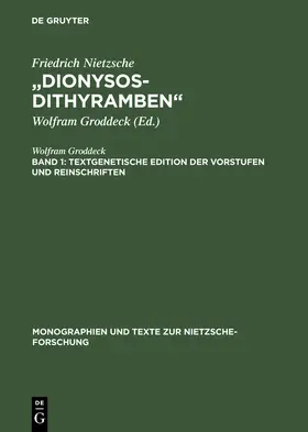 Groddeck |  "Dionysos-Dithyramben" | Buch |  Sack Fachmedien