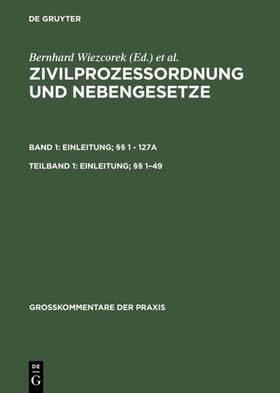 Prütting / Schütze / Niemann | Einleitung; §§ 1¿49 | Buch | sack.de