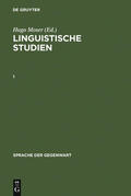 Moser |  Linguistische Studien. 1 | Buch |  Sack Fachmedien