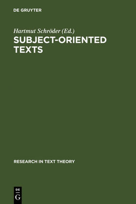 Schröder |  Subject-oriented Texts | Buch |  Sack Fachmedien