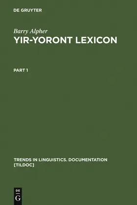 Alpher | Yir-Yoront Lexicon | Buch | 978-3-11-012682-2 | sack.de