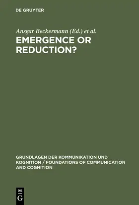 Beckermann / Kim / Flohr |  Emergence or Reduction? | Buch |  Sack Fachmedien