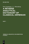 Weitenberg / Jungmann |  A Reverse Analytical Dictionary of Classical Armenian | Buch |  Sack Fachmedien