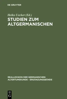 Uecker |  Studien zum Altgermanischen | Buch |  Sack Fachmedien