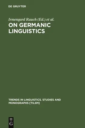 Rauch / Kyes / Carr |  On Germanic Linguistics | Buch |  Sack Fachmedien