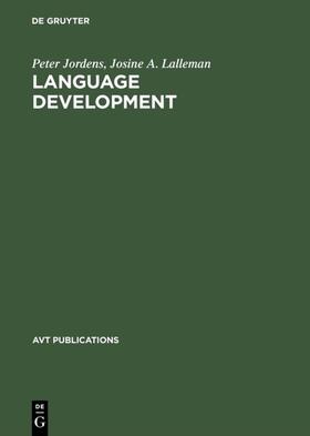 Lalleman / Jordens | Language Development | Buch | 978-3-11-013080-5 | sack.de