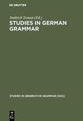 Toman |  Studies in German Grammar | Buch |  Sack Fachmedien