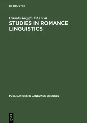 Silva-Corvalàn / Jaeggli |  Studies in Romance Linguistics | Buch |  Sack Fachmedien