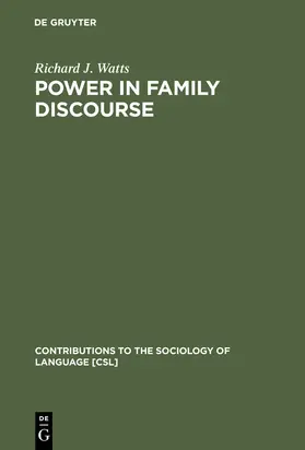 Watts |  Power in Family Discourse | Buch |  Sack Fachmedien