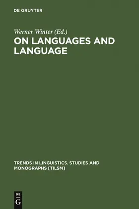 Winter |  On Languages and Language | Buch |  Sack Fachmedien