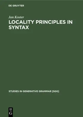 Koster |  Locality principles in syntax | Buch |  Sack Fachmedien