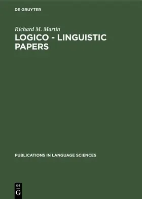 Martin |  Logico - Linguistic Papers | Buch |  Sack Fachmedien