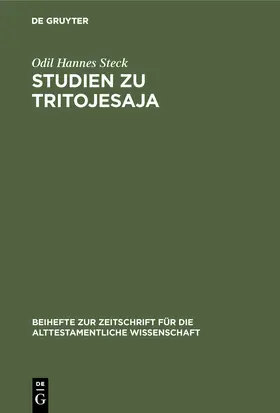 Steck |  Studien zu Tritojesaja | Buch |  Sack Fachmedien