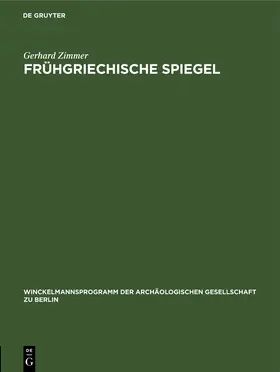 Zimmer |  Frühgriechische Spiegel | Buch |  Sack Fachmedien