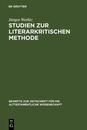 Werlitz | Studien zur literarkritischen Methode | Buch | sack.de