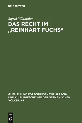 Widmaier |  Das Recht im "Reinhart Fuchs" | Buch |  Sack Fachmedien