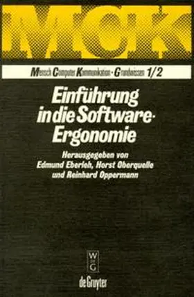 Eberleh / Oberquelle / Oppermann |  Einführung in die Software-Ergonomie | Buch |  Sack Fachmedien
