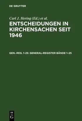 Muckel / Hering / Baldus |  General-Register Bände 1-25 | Buch |  Sack Fachmedien