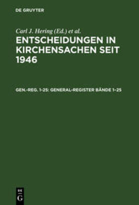 Muckel / Hering / Baldus | General-Register Bände 1¿25 | Buch | 978-3-11-013942-6 | sack.de