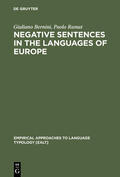 Ramat / Bernini |  Negative Sentences in the Languages of Europe | Buch |  Sack Fachmedien