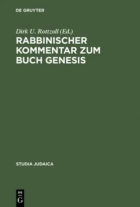 Rottzoll | Rabbinischer Kommentar zum Buch Genesis | Buch | 978-3-11-014231-0 | www.sack.de