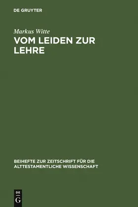 Witte |  Vom Leiden zur Lehre | Buch |  Sack Fachmedien