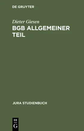 Giesen |  BGB Allgemeiner Teil | Buch |  Sack Fachmedien