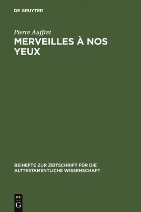 Auffret |  Merveilles à nos yeux | Buch |  Sack Fachmedien