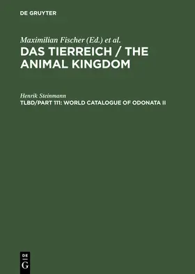 Steinmann | World Catalogue of Odonata II | Buch | 978-3-11-014934-0 | sack.de
