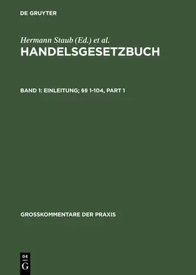  Einleitung; §§ 1-104 | Buch |  Sack Fachmedien