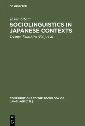 Sibata / Kunihiro / Inoue |  Sociolinguistics in Japanese Contexts | Buch |  Sack Fachmedien