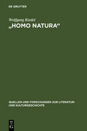 Riedel |  "Homo Natura" | Buch |  Sack Fachmedien