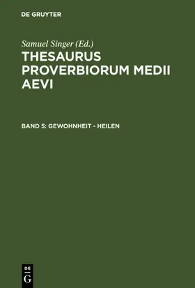 Singer |  Gewohnheit - heilen | Buch |  Sack Fachmedien