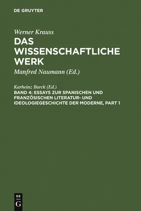 Barck |  Essays zur spanischen und französischen Literatur- und Ideologiegeschichte der Moderne | Buch |  Sack Fachmedien