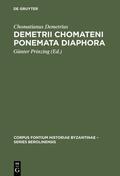 Demetrius / Prinzing |  Demetrii Chomateni Ponemata diaphora | Buch |  Sack Fachmedien
