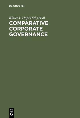 Wymeersch / Hopt | Comparative Corporate Governance | Buch | 978-3-11-015765-9 | sack.de