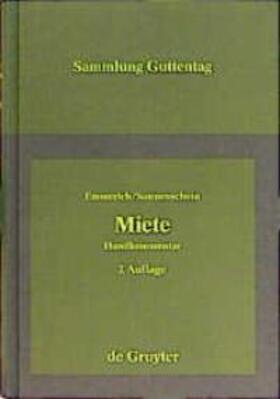 Emmerich / Sonnenschein / Weitemeyer | Miete. Handkommentar | Buch | 978-3-11-016140-3 | sack.de
