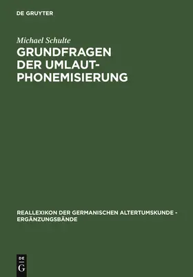 Schulte |  Grundfragen der Umlautphonemisierung | Buch |  Sack Fachmedien