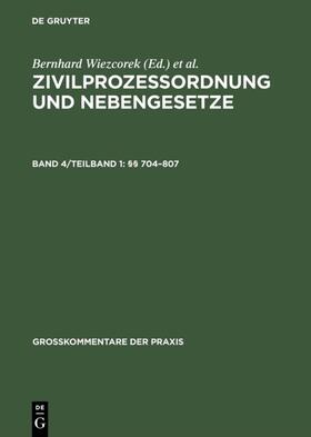 Paulus / Hess / Schütze | §§ 704¿807 | Buch | 978-3-11-016286-8 | sack.de