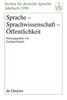 Stickel |  Sprache - Sprachwissenschaft - Öffentlichkeit | Buch |  Sack Fachmedien