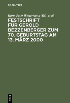 Mock / Westermann | Festschrift für Gerold Bezzenberger zum 70. Geburtstag am 13. März 2000 | Buch | 978-3-11-016503-6 | sack.de