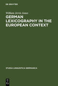 Jones |  German Lexicography in the European Context | Buch |  Sack Fachmedien